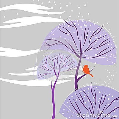 Winter nature vector Vector Illustration