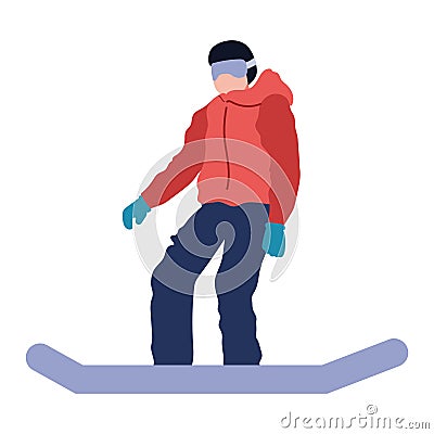 winter olympic games snowboarding Vector Illustration