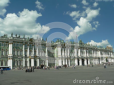 Winter palace square Stock Photo