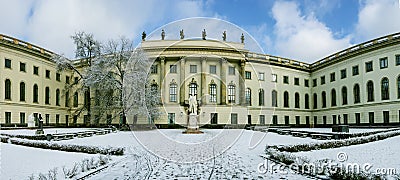 Winter panorama of Humboldt University in Berlin Editorial Stock Photo