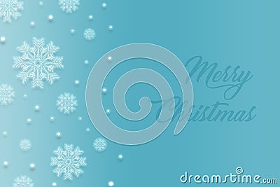 Winter pattern made of snowflakes on blue background. Winter concept. Flat lay Stock Photo