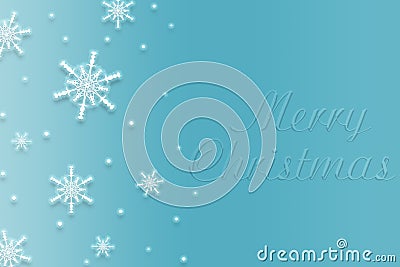 Winter pattern made of snowflakes on blue background. Winter concept. Flat lay Stock Photo