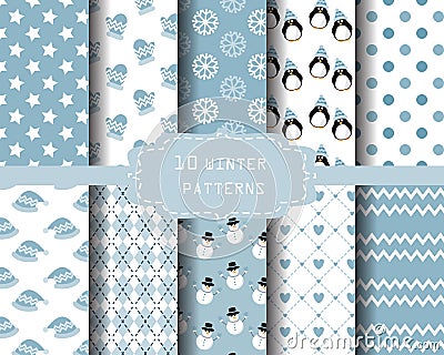 Winter patterns Vector Illustration