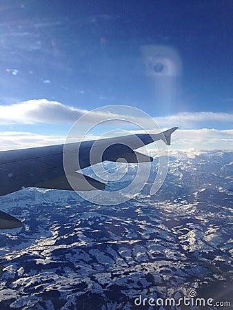 Winter Plane Area View Stock Photo