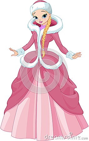 Winter Princess Vector Illustration