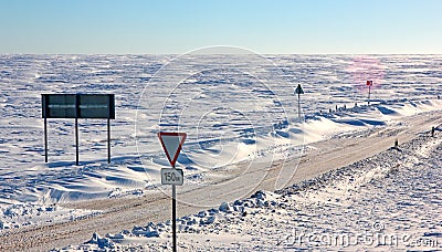 Winter road Stock Photo