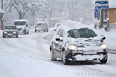 Winter road Editorial Stock Photo