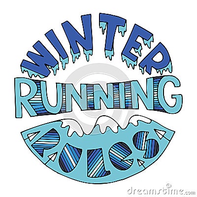 Winter run similar Vector Illustration