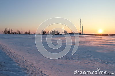Winter in Russia Stock Photo