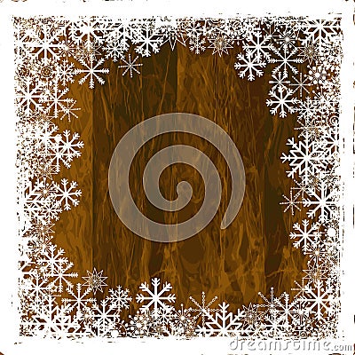 Winter rustic frame Stock Photo