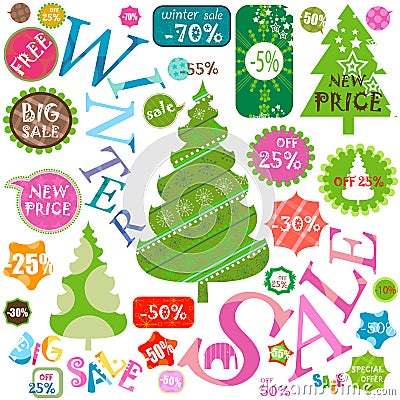 Winter sales Vector Illustration