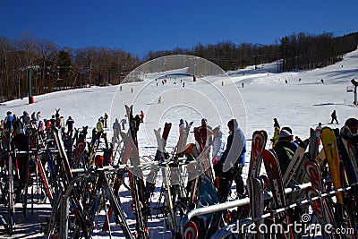 Winter scene in New England, USA Editorial Stock Photo