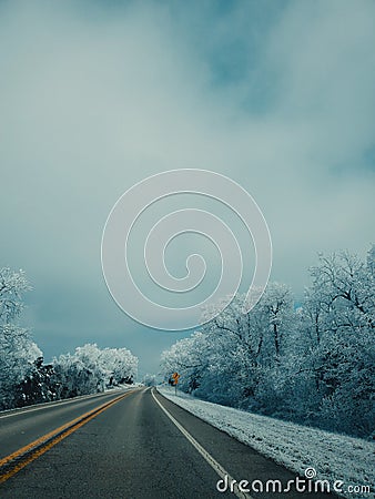 Winter scene sights ride Stock Photo