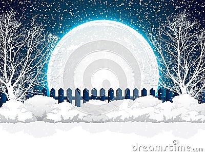 Winter scene Vector Illustration