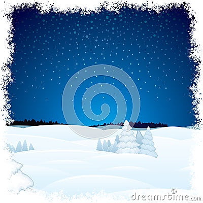 Winter Scenic Landscape Stock Photo