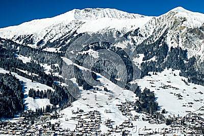 Winter in Simmental, Switzerland Stock Photo