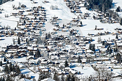 Winter in Lenk, Switzerland Stock Photo