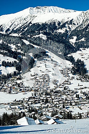 Winter in Simmental, Switzerland Stock Photo