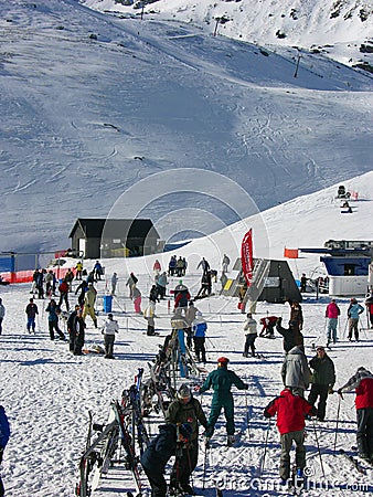 Winter Ski in New Zealand Editorial Stock Photo