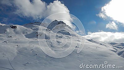 Winter skitouring and climbing in austrian alps Stock Photo