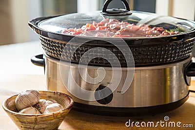 Winter slow cooker meal Stock Photo