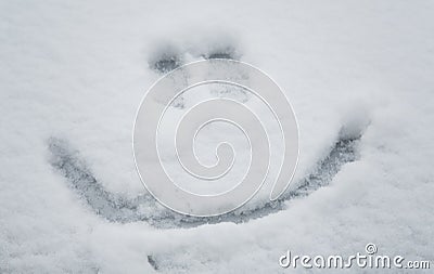 Winter smiley Stock Photo