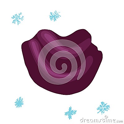 Winter snood scarf Vector Illustration