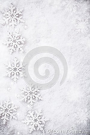 Winter Snow Background Stock Photo