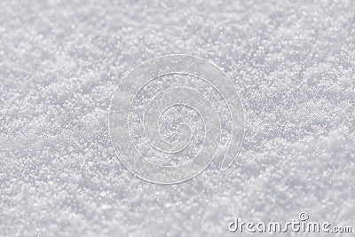 Winter snow natural blur abstract white beautiful background with snowflakes closeup. Stock Photo