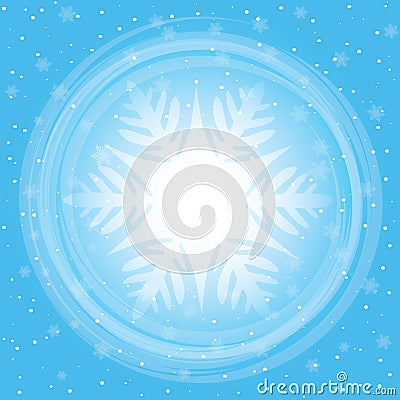 Winter snowfall illustration. Snowflakes background Cartoon Illustration