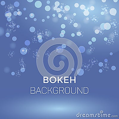 Winter Snowflake Abstract Bokeh Background Vector Illustration Vector Illustration