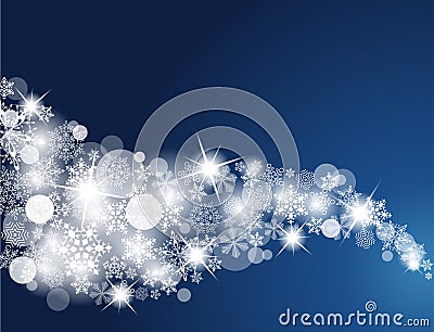 Winter Snowflake Background Vector Illustration