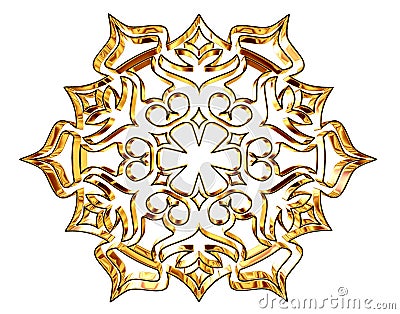 Winter snowflake on a white background Stock Photo