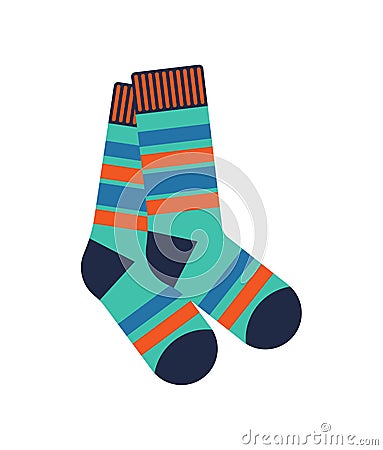 Winter socks isolated vector icon Vector Illustration