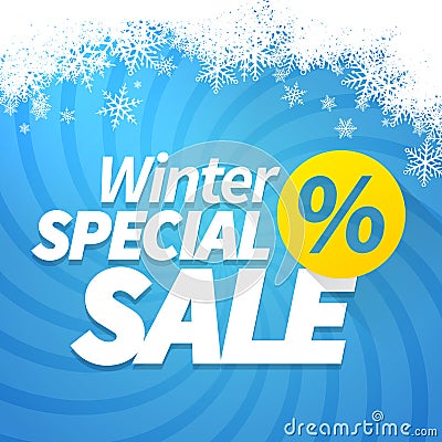 Winter special sale Vector Illustration