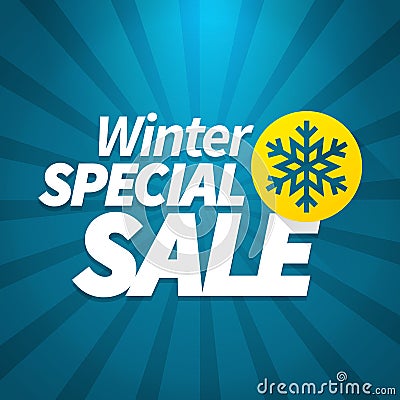 Winter special sale poster Vector Illustration