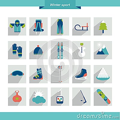 Winter sport icon shape. Vector Illustration