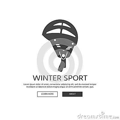 Winter sport icons collection. Skiing and snowboarding set equip Cartoon Illustration