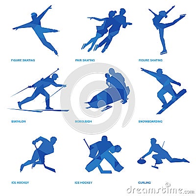 Winter sports icon set 2 Vector Illustration