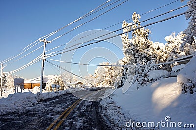 Winter storm Stock Photo