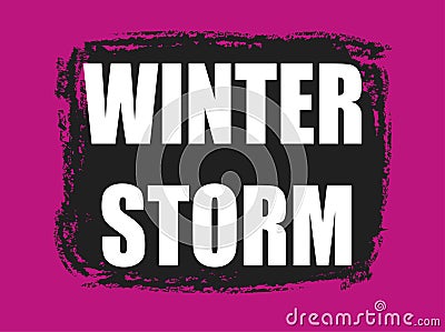 Winter storm banner Stock Photo