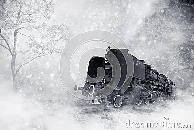 Winter storm Stock Photo