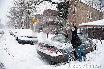 Winter Storm Hercules Editorial Stock Photo