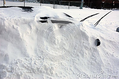 Winter storm in New York area Editorial Stock Photo