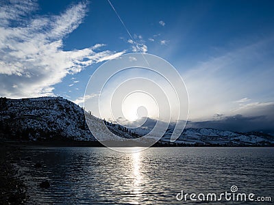 Winter on Lake Chelan, WA, USA Stock Photo