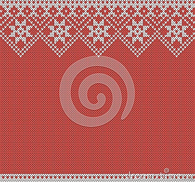 Winter Sweater Fairisle Design. Seamless Knitting Pattern Vector Illustration
