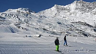 Winter in the Swiss Alps, Editorial Stock Photo