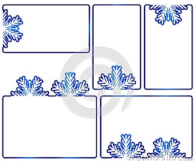 Winter text boxes Vector Illustration