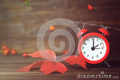 Winter time change. Fall back Stock Photo