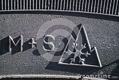 Winter tire - symbol Stock Photo